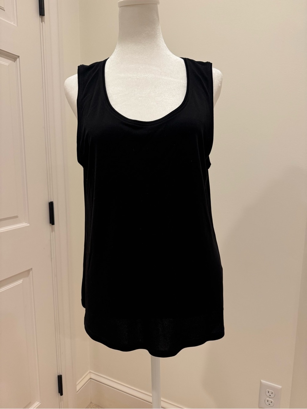 Black Eileen Fisher Scoop Neck Sleeveless Top